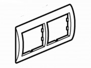  Galea Life two-gang frame, horizontal, white